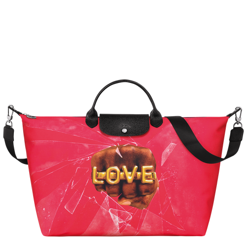 Longchamp x ToiletPaper S トラベルバッグ レッド - キャンバス