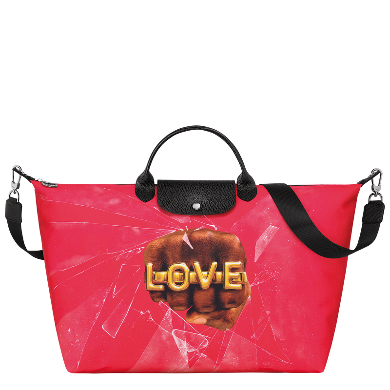 Reisetasche S Longchamp x ToiletPaper , Canvas - Rot  - Ansicht 1 von 6