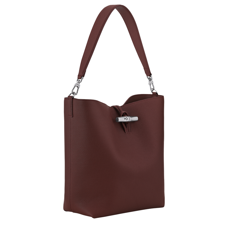 Le Roseau Bolso Hobo M , Cuero - Burdeos  - Vista 2 de 5