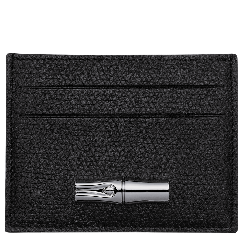 Le Roseau Kaarthouder , Zwart - Leder  - Weergave 1 van  2