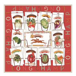 In the Vegetable Garden Silk scarf 70 , Tomato - Silk
