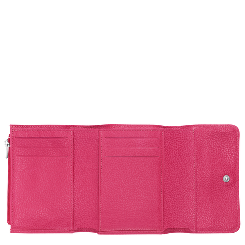 Compact wallet Le Foulonné Pink/Silver (30000021018) | Longchamp EN Compact wallet Le Foulonné Pink/Silver (30000021018) | Longchamp EN