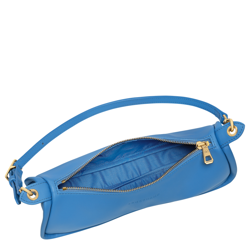 Looong Bolso de hombro M , Cuero - Azur  - Vista 4 de 5