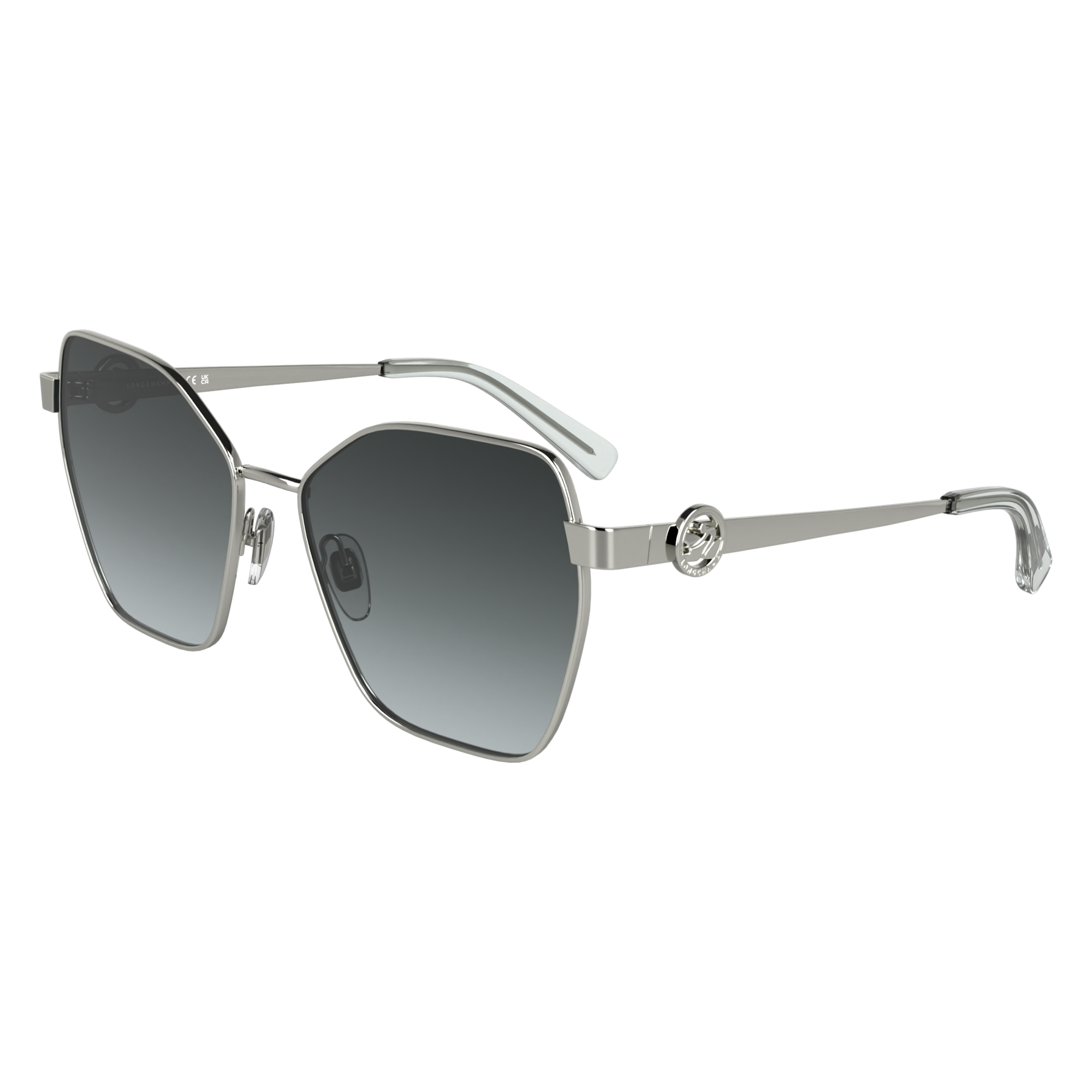 null Sunglasses, Silver/Grey