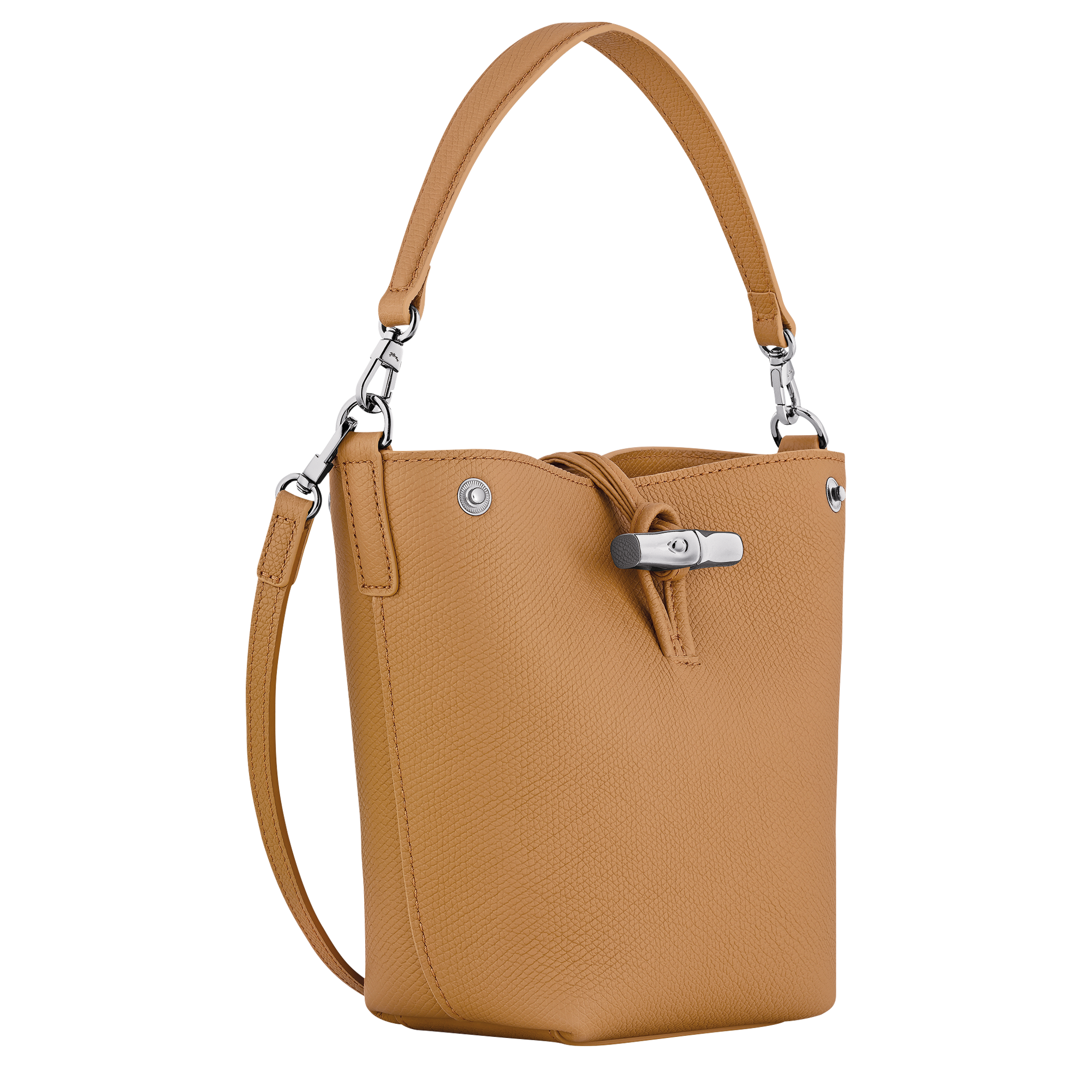 Bucket bag XS, Walnut - View 3 of
6 - zoom in Le Roseau Bucket bag XS, Walnut