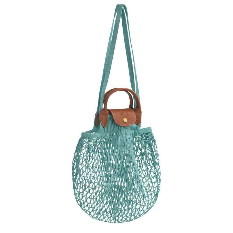 Le Pliage Filet L Mesh bag , Lagoon - Canvas  - View 3 of  4