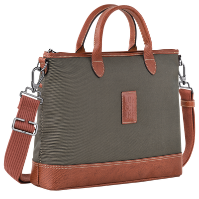Boxford S Briefcase Brown Canvas Longchamp SG