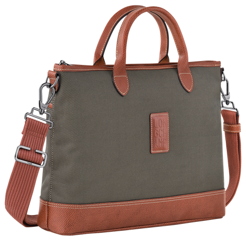 Boxford S Briefcase , Brown - Canvas - View 2 of  4