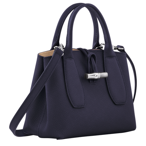 Le Roseau S Handbag , Bilberry - Leather - View 3 of  5