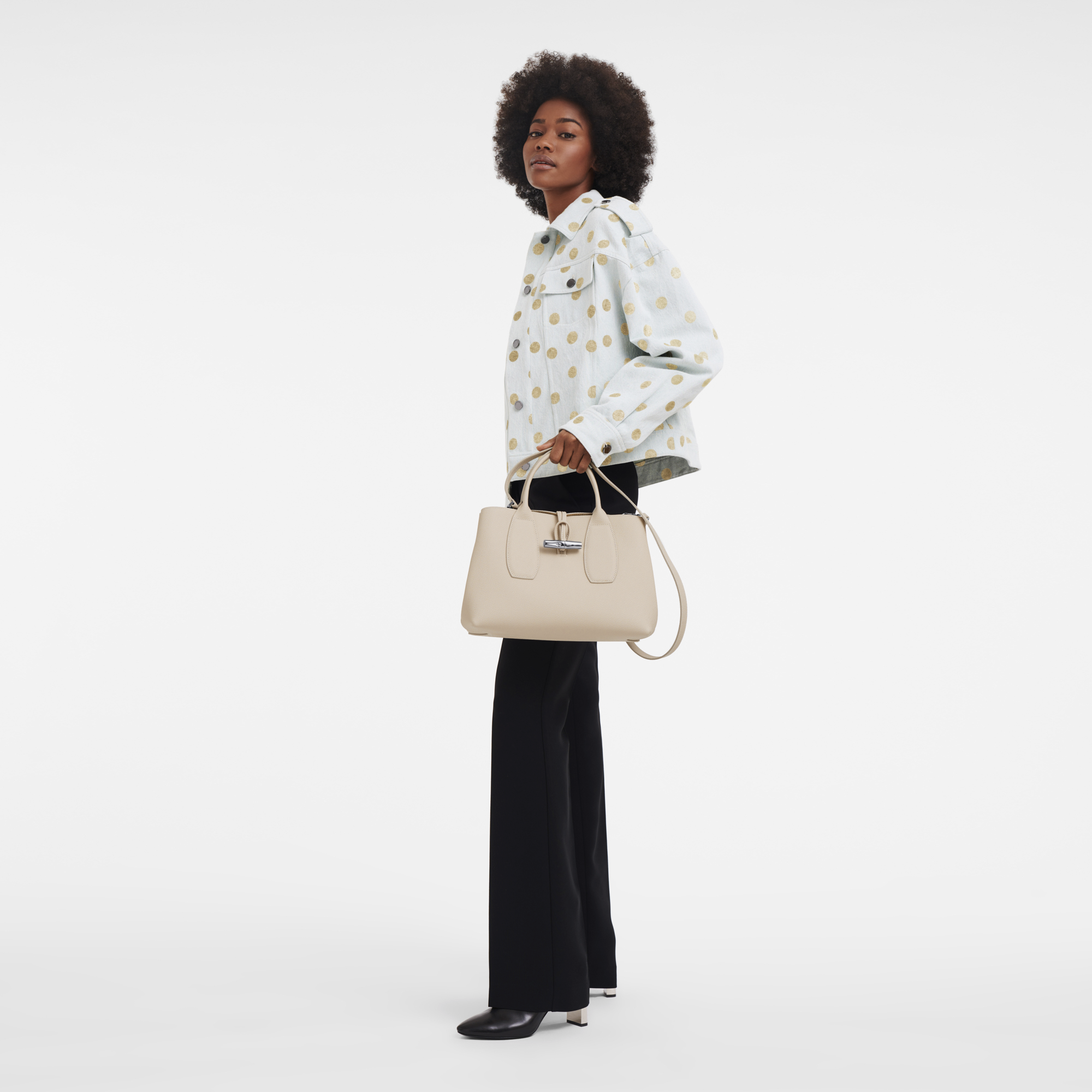楽天市場】LONGCHAMP ロンシャン ロゾ トップハンドルバッグ M ROSEAU 