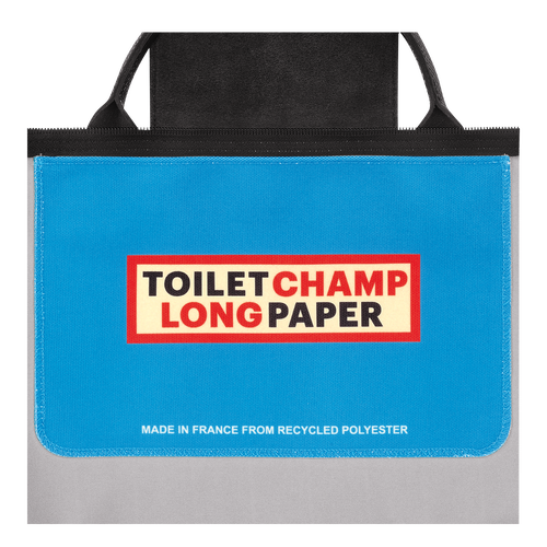 Reisetasche S Longchamp x ToiletPaper , Canvas - Blau - Ansicht 5 von 5