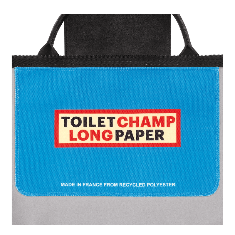 Reisetasche S Longchamp x ToiletPaper , Canvas - Blau  - Ansicht 5 von 5