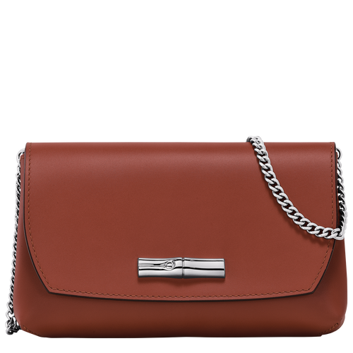 Roseau Clutch Mahogany - Leather | Longchamp GB