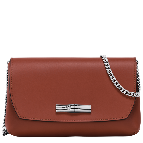 Roseau Clutch , Mahogany - Leather - View 1 of  3