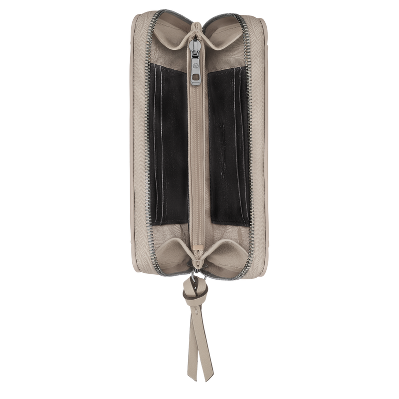 Portefeuille Longchamp 3D , Cuir - Argile  - Vue 3 de 3