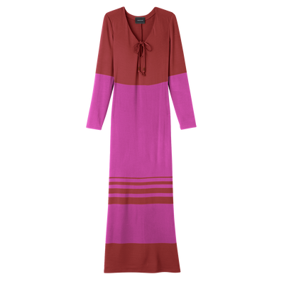 Robe longue, Hortensia/Sienne