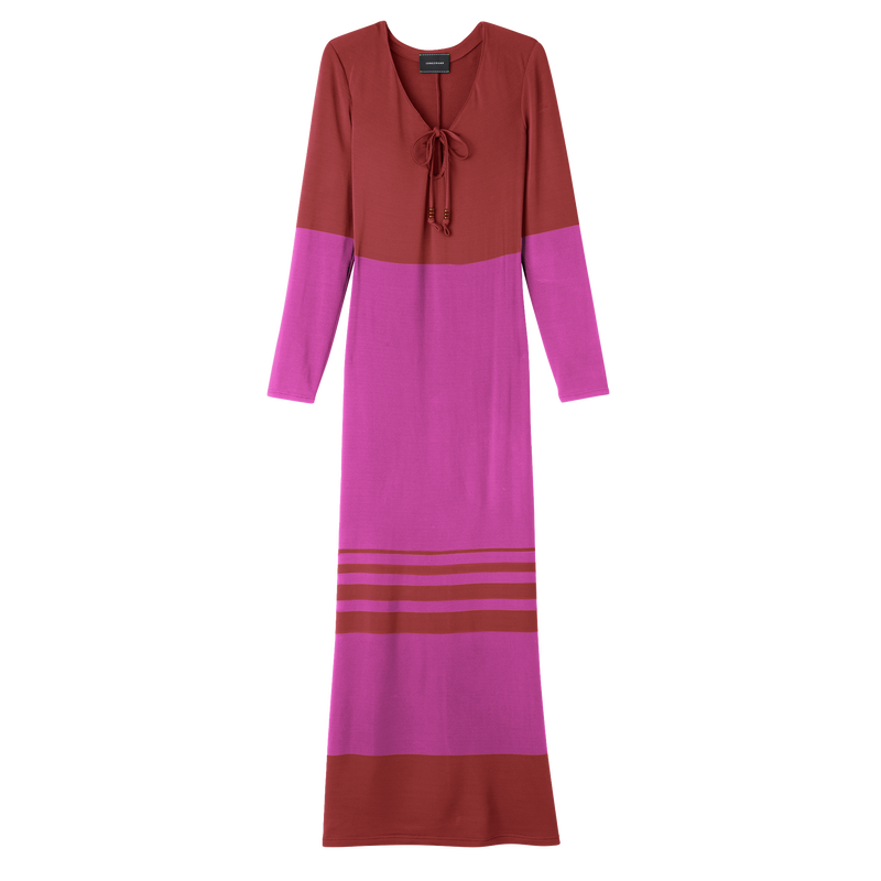 Robe longue , Jersey - Hortensia/Sienne  - Vue 1 de 1