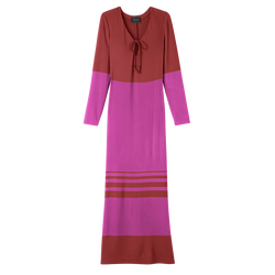 Robe longue , Jersey - Hortensia/Sienne
