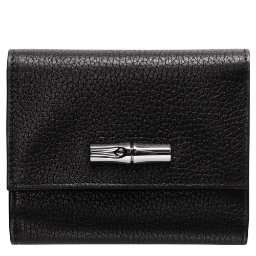 Portefeuille compact Roseau Noir (30000968001) | Longchamp CA Portefeuille compact Roseau Noir (30000968001) | Longchamp CA