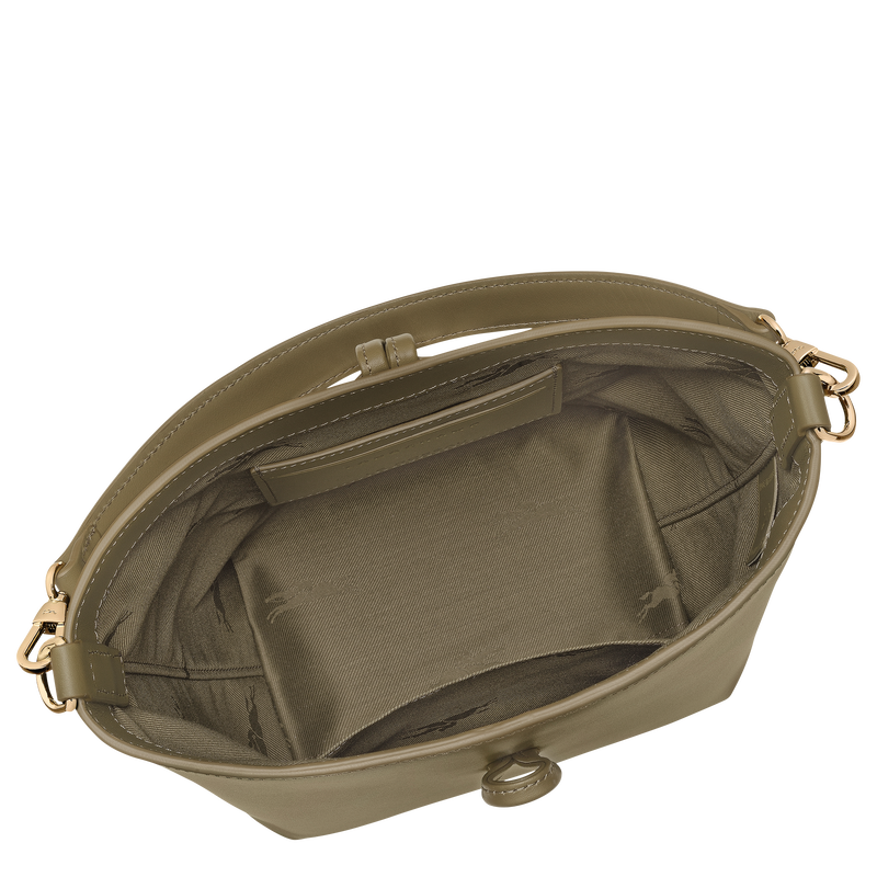 Le Roseau XS Bucket bag , Olive - Leather  - View 5 of  6