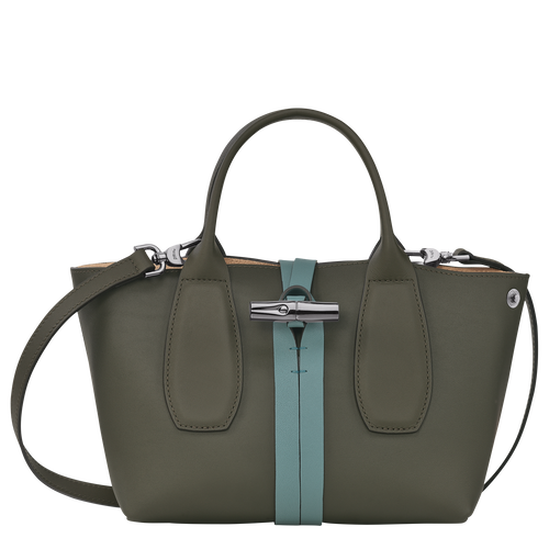Roseau Top handle bag S, Khaki/Cypress