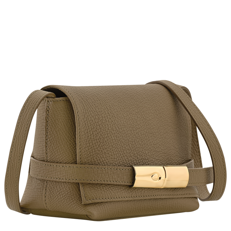 Sac bandouli&egrave;re S Le Smart , Cuir - Olive  - Vue 3 de 6
