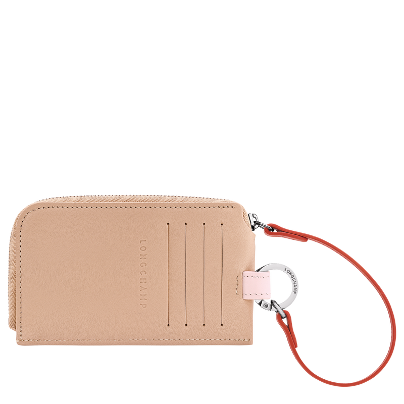Le Pliage Collection Card holder , Beige - Leather  - View 2 of  2