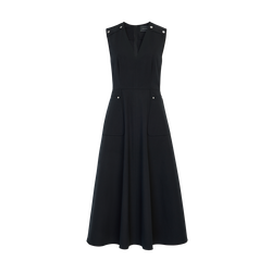 Dress , Black - Cotton poplin