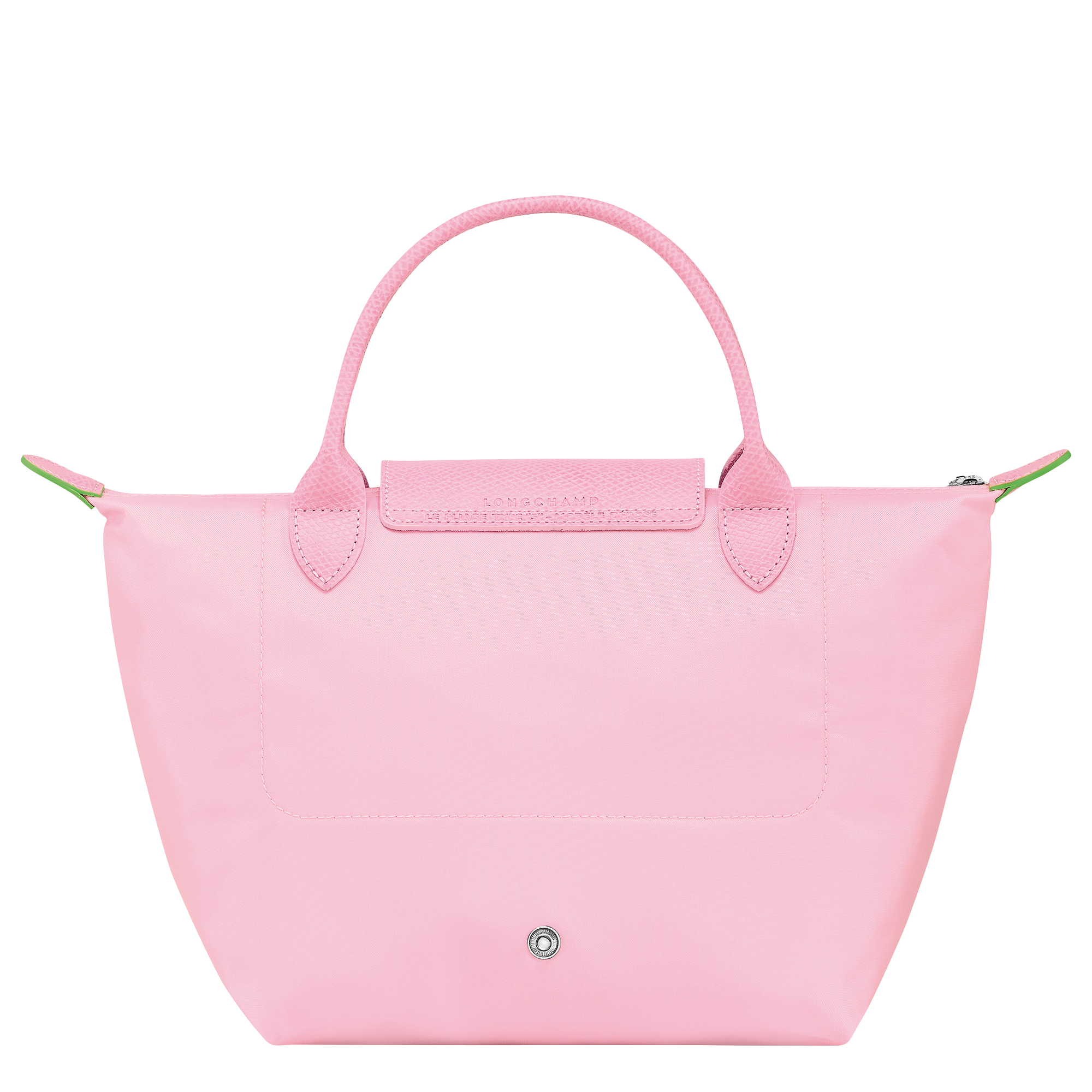 Le Pliage Green Pouch with handle Pink - Recycled canvas