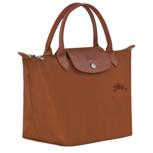 Sac à main S Le Pliage Green , Toile recyclée - Cognac - Vue 3 de 7