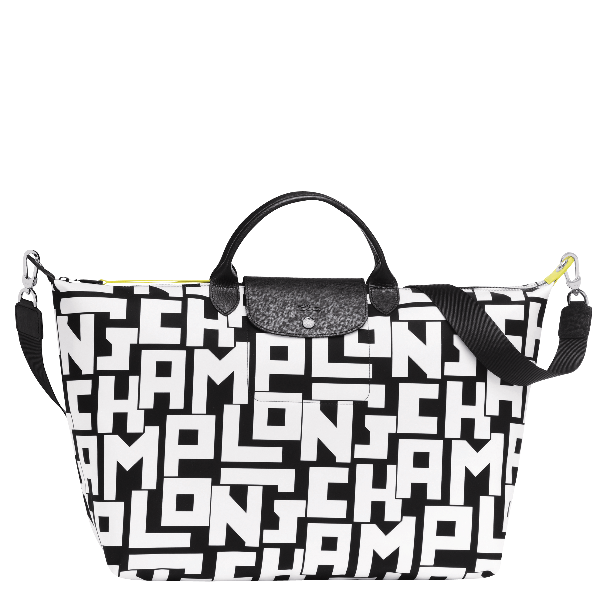 Travel bag L Le Pliage LGP Black/White 