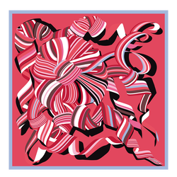 Cocarde Longchamp Silk scarf 70 , Red - OTHER