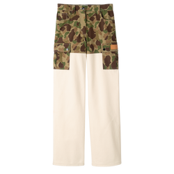 Trousers , Khaki/Ecru - Gabardine