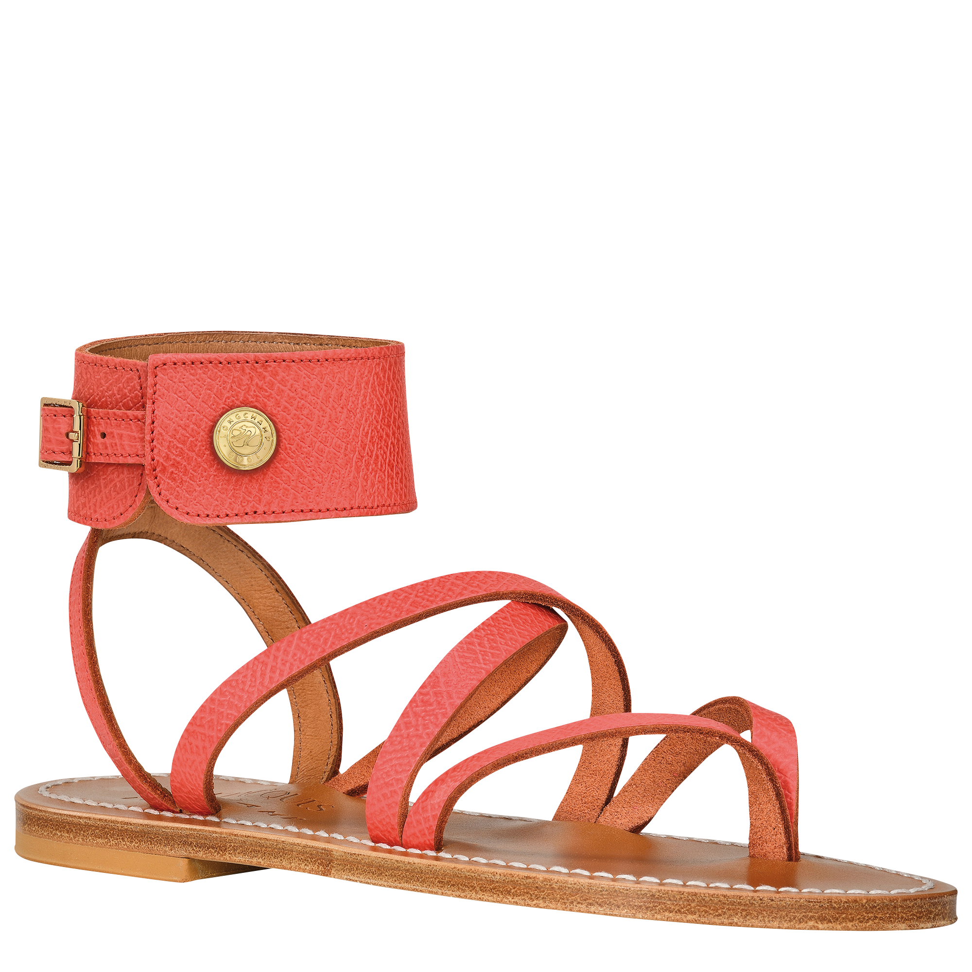 Longchamp x K.Jacques Sandals, Strawberry