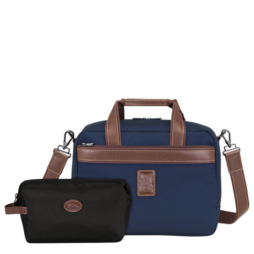 Reisetasche S Boxford , Recyceltes Canvas - Blau - Ansicht 6 von 6