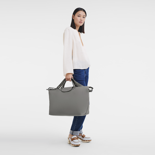 Le Pliage Xtra S Travel bag Turtledove - Leather | Longchamp US