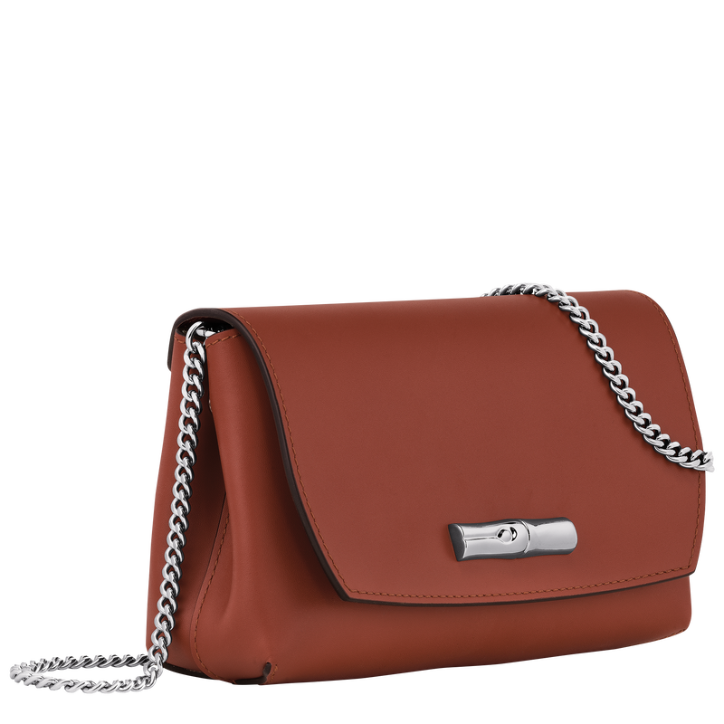 Le Roseau Clutch , Mahogany - Leather  - View 2 of 3