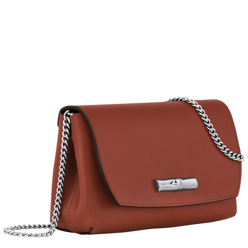 Roseau Clutch , Mahogany - Leather - View 2 of  3