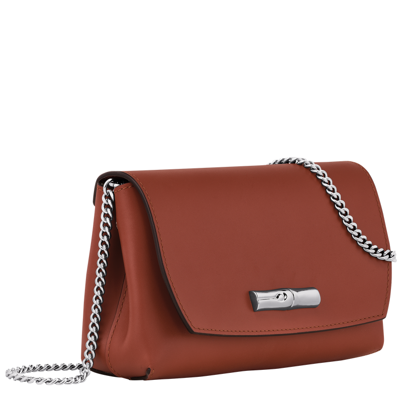Roseau Clutch , Mahogany - Leather  - View 2 of  3