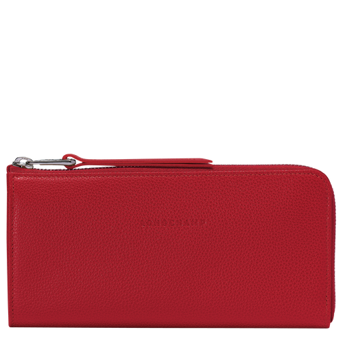 Long zip around wallet Le Foulonné Red (L3418021545) | Longchamp EN