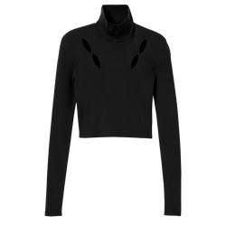 Knitted top , Black - Knit
