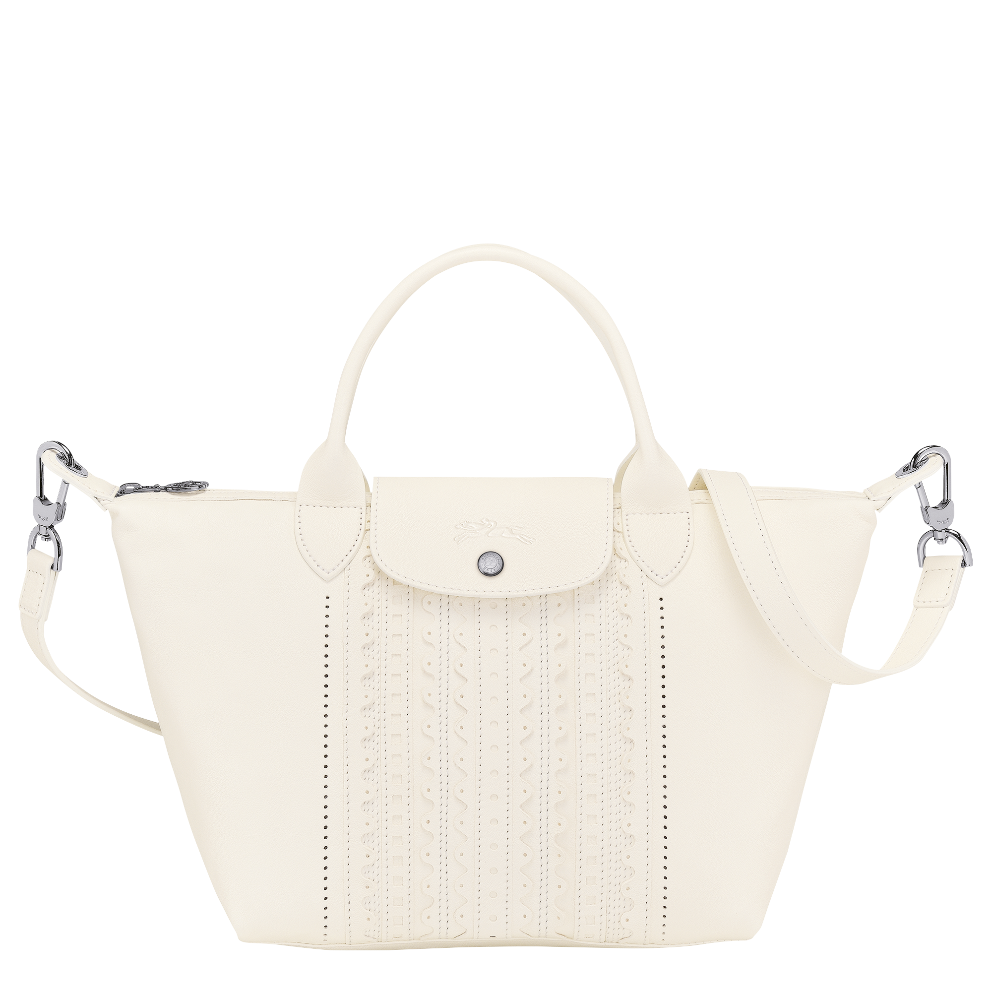 Top handle bag S Le Pliage Cuir Ivory 