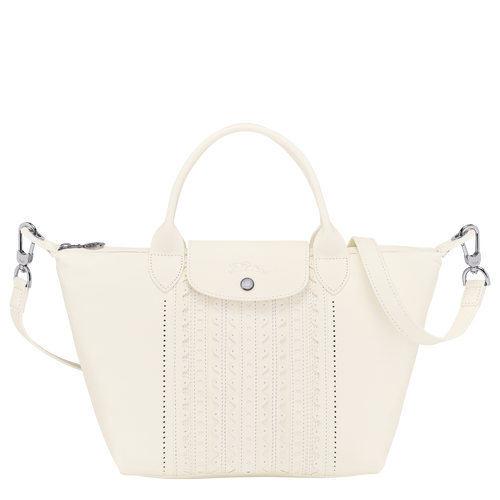 Top handle bag S Le Pliage Cuir Ivory (L1512HVB238) | Longchamp DK Top handle bag S Le Pliage Cuir Ivory (L1512HVB238) | Longchamp DK