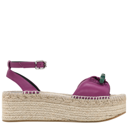 Espadrillas con zeppa Le Roseau , Pelle - Viola