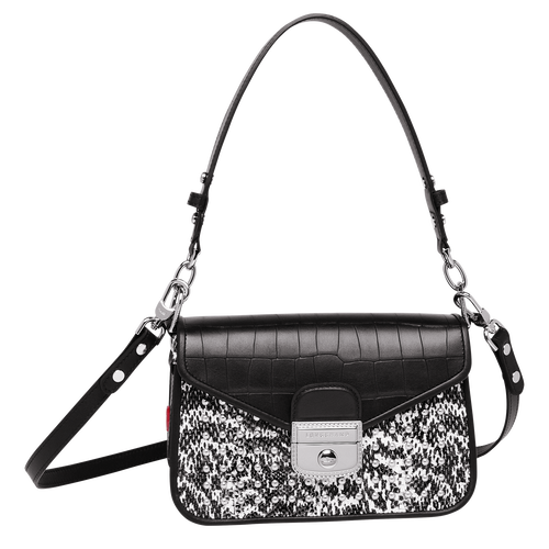Schultertasche, Schwarz/Weiss View 1 of Schultertasche, Schwarz/Weiss, hi-res