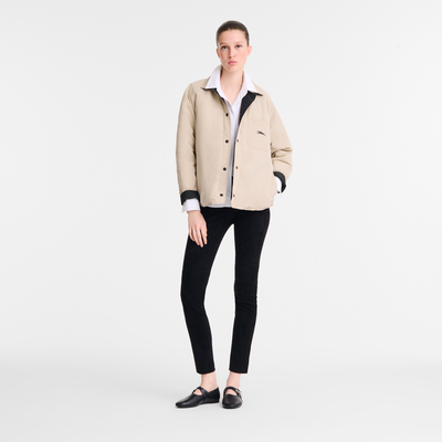 Padded blouson , Black/Paper - Techno taffeta