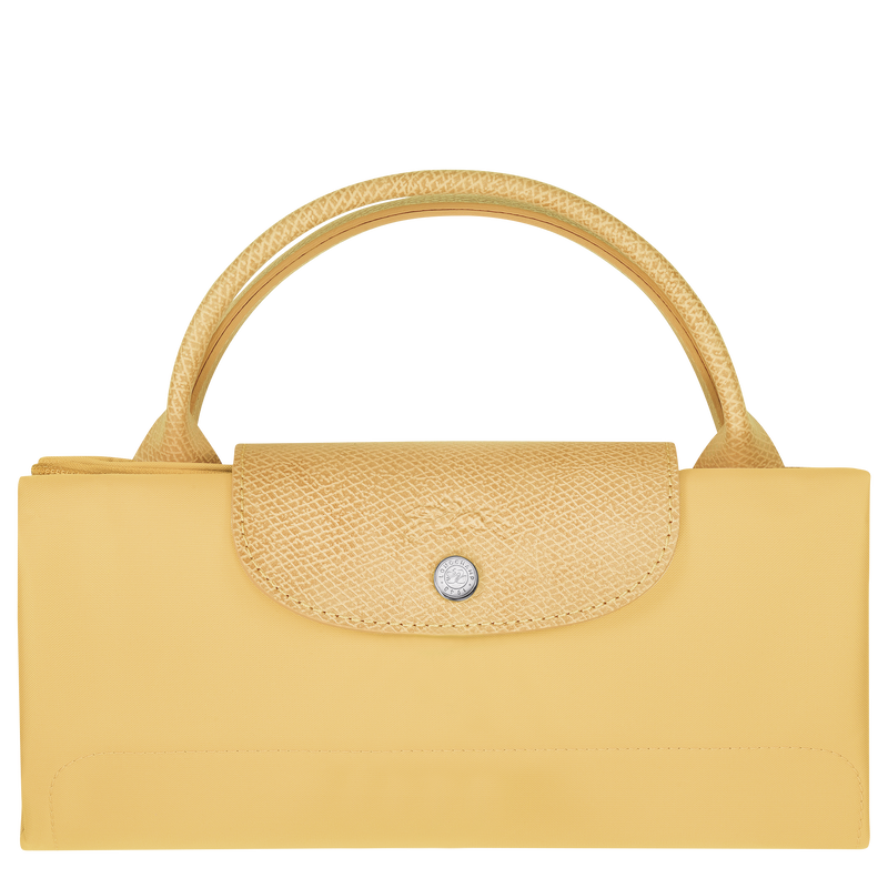 Le Pliage Green 旅行袋 M , 小麥白 - 再生帆布  - 查看 5 5