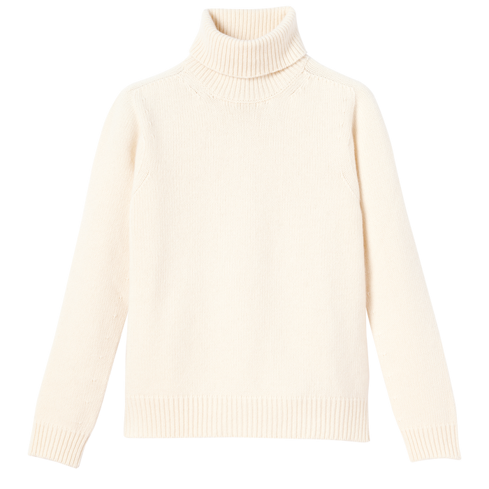 Fall-Winter 2022 Collection Turtleneck sweater, Ecru