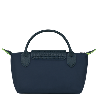 Le Pliage Green Pouch with handle, Navy