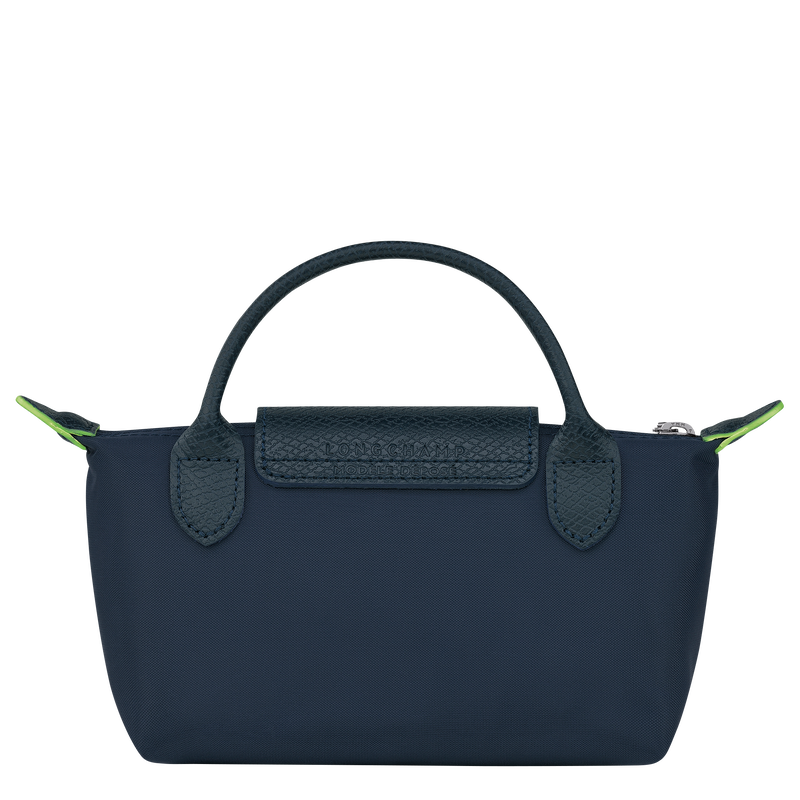 Le Pliage Green Pouch with handle , Navy - Recycled canvas  - View 4 of 5
